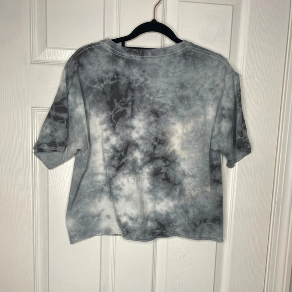 PINK FLOYD Band Graphic Cropped T-Shirt Size Medium Tye Dye - Picture 2 of 5